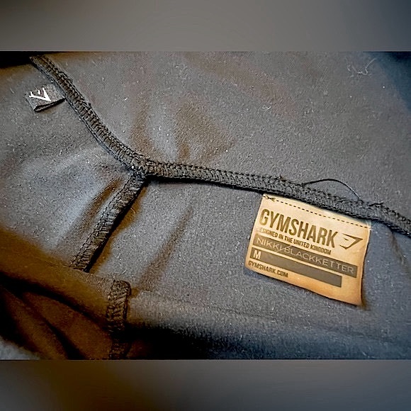 GYMSHARK โข Nikki Blackketter Cross-Waist Leggings โข Size Medium โข Black + Grey - Picture 4 of 15